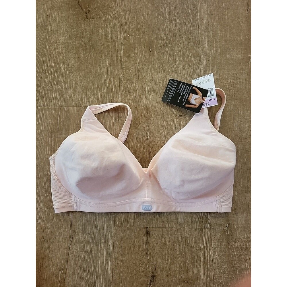 Bali Bra Pink Discontinued Style 3375 Downtown Cotton wire free 38B